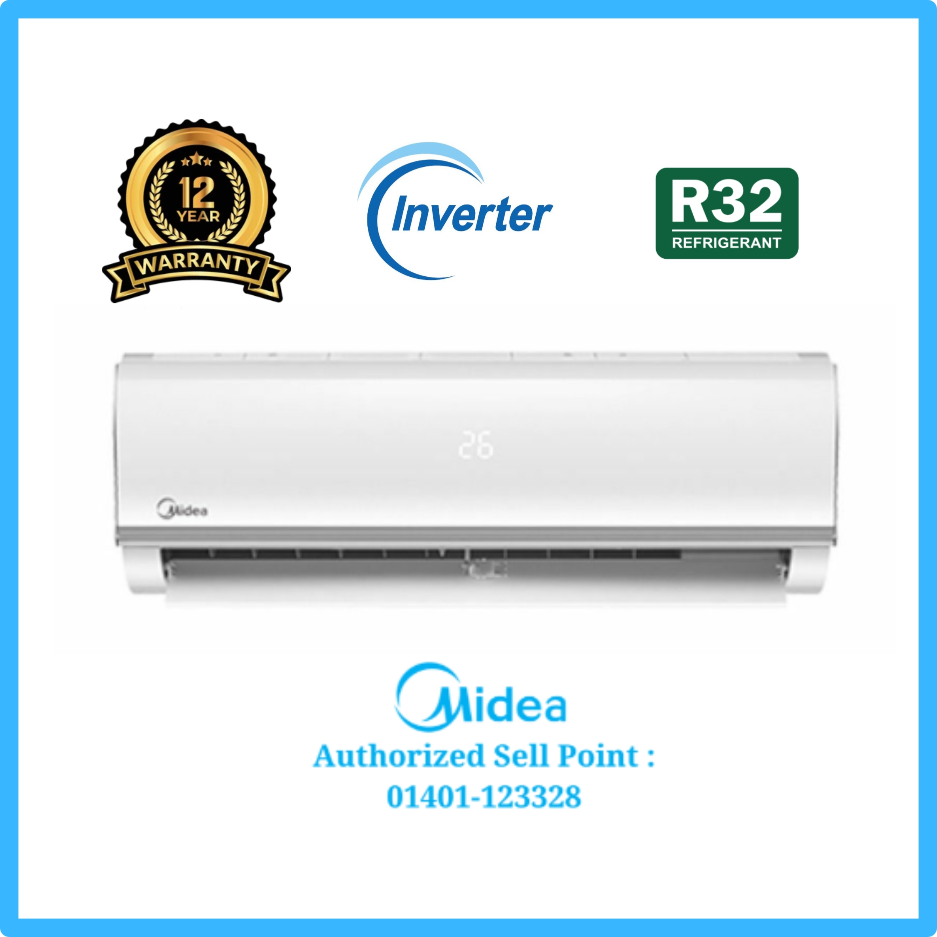 Midea 2 Ton Cooling only Inverter Wall Type AC